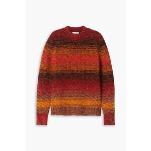 Chlo� 'Striped' Red Ribbed Cashmere Sweater Size XS